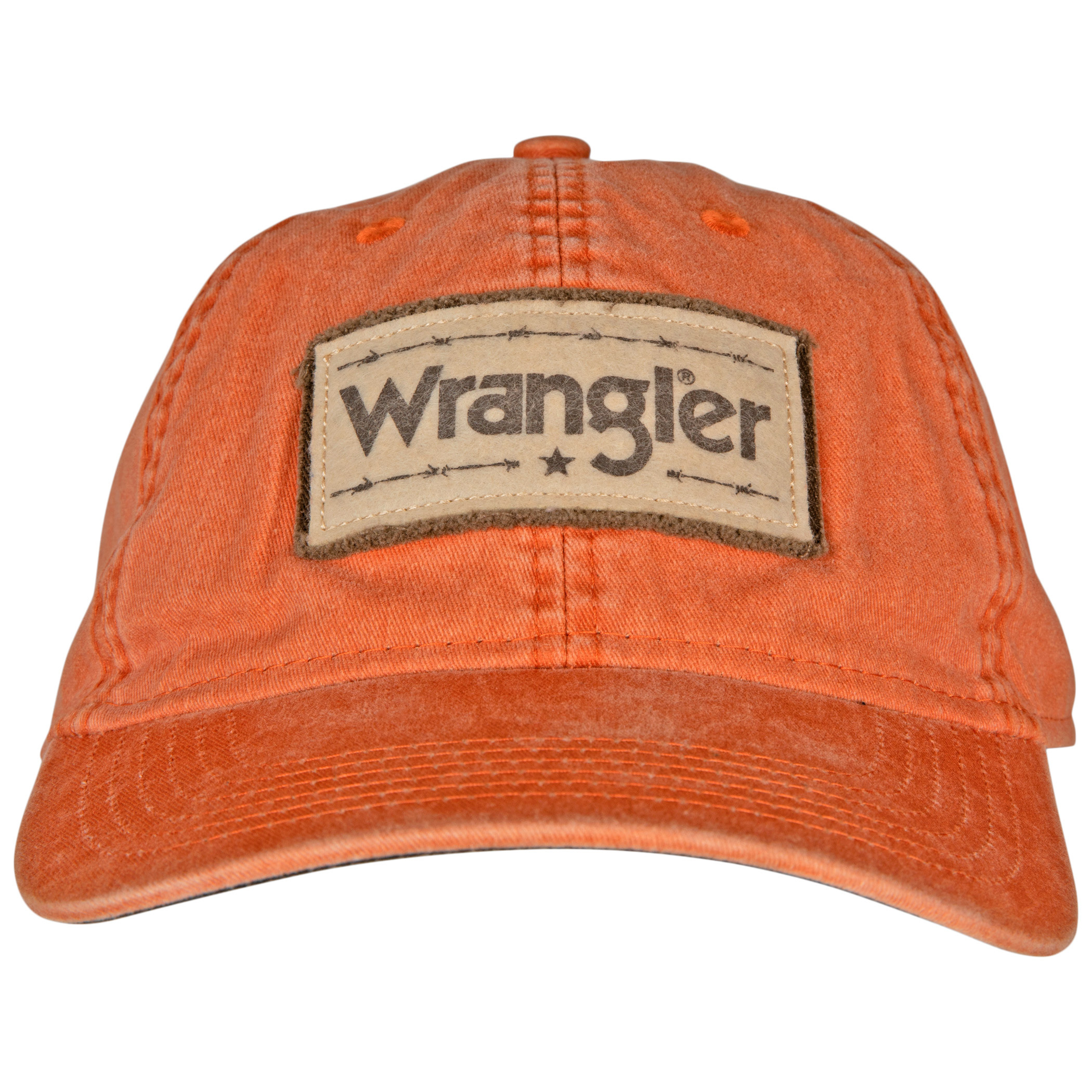 Wrangler Logo Barbed Wire Patch Pre-Curved Adjustable Hat